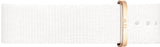 Daniel Wellington Classic Dover Black Dial White Nylon Strap Watch For Women - DW00100310 Buy Now By Daniel Wellington