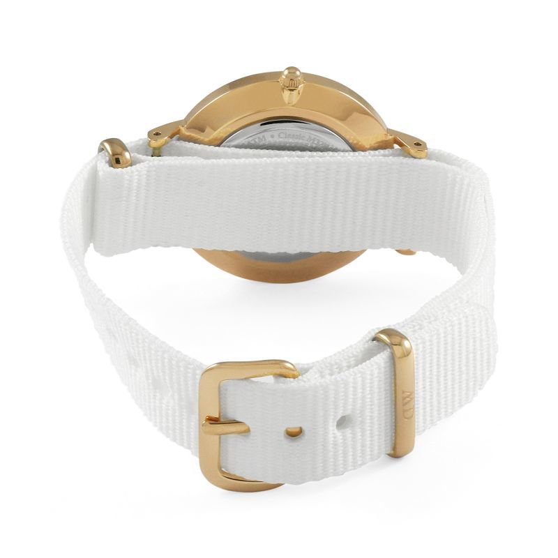 Daniel Wellington Classic Petite Dover White Dial White Nylon Strap Watch For Women - DW00100313 Buy Now By Daniel Wellington