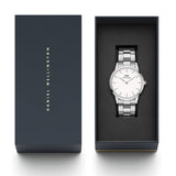 Daniel Wellington Iconic White Dial Silver Steel Strap Watch For Men - DW00100341 Buy Now By Daniel Wellington