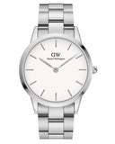 Daniel Wellington Iconic White Dial Silver Steel Strap Watch For Men - DW00100341 Buy Now By Daniel Wellington