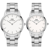 Daniel Wellington Iconic Link White Dial Silver Steel Strap Watch For Women - DW00100207 Buy Now By Daniel Wellington