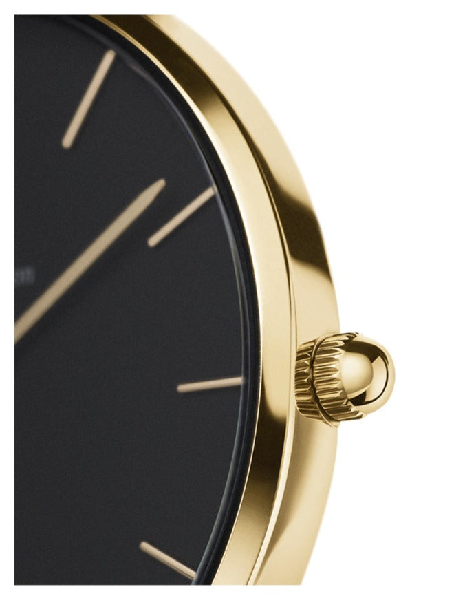 Daniel Wellington Classic Petite Black Dial Gold Mesh Bracelet Watch For Women - DW00100347 Buy Now By Daniel Wellington