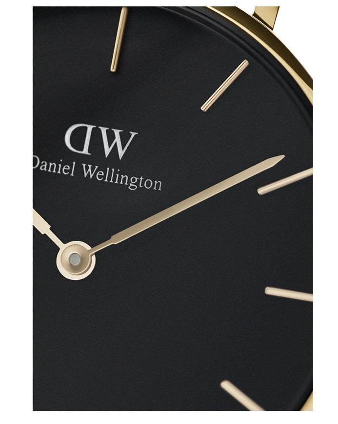 Daniel Wellington Classic Petite Black Dial Gold Mesh Bracelet Watch For Women - DW00100347 Buy Now By Daniel Wellington