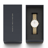 Daniel Wellington Classic Petite White Dial Gold Mesh Bracelet Watch For Women - DW00100348 Buy Now By Daniel Wellington