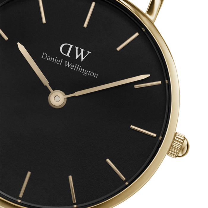 Daniel Wellington Petite Evergold Black Dial Gold Mesh Strap Watch For Women - DW00100345 Buy Now By Daniel Wellington