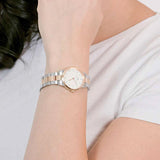 Daniel Wellington Iconic Link White Dial Two Tone Steel Strap Watch For Women - DW00100359 Buy Now By Daniel Wellington