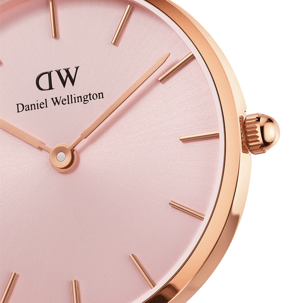 Daniel Wellington Petite Melrose Pink Dial Rose Gold Mesh Strap Watch For Women - DW00100367 Buy Now By Daniel Wellington