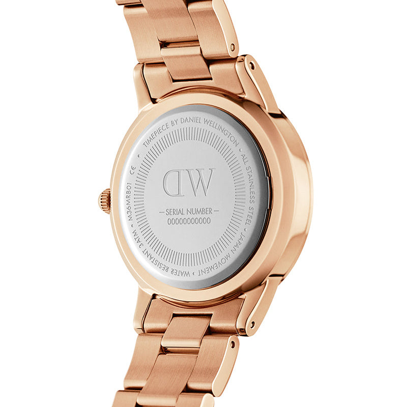 Daniel Wellington Iconic Link Unitone Rose Gold Dial Rose Gold Steel Strap Watch For Women - DW00100401 Buy Now By Daniel Wellington