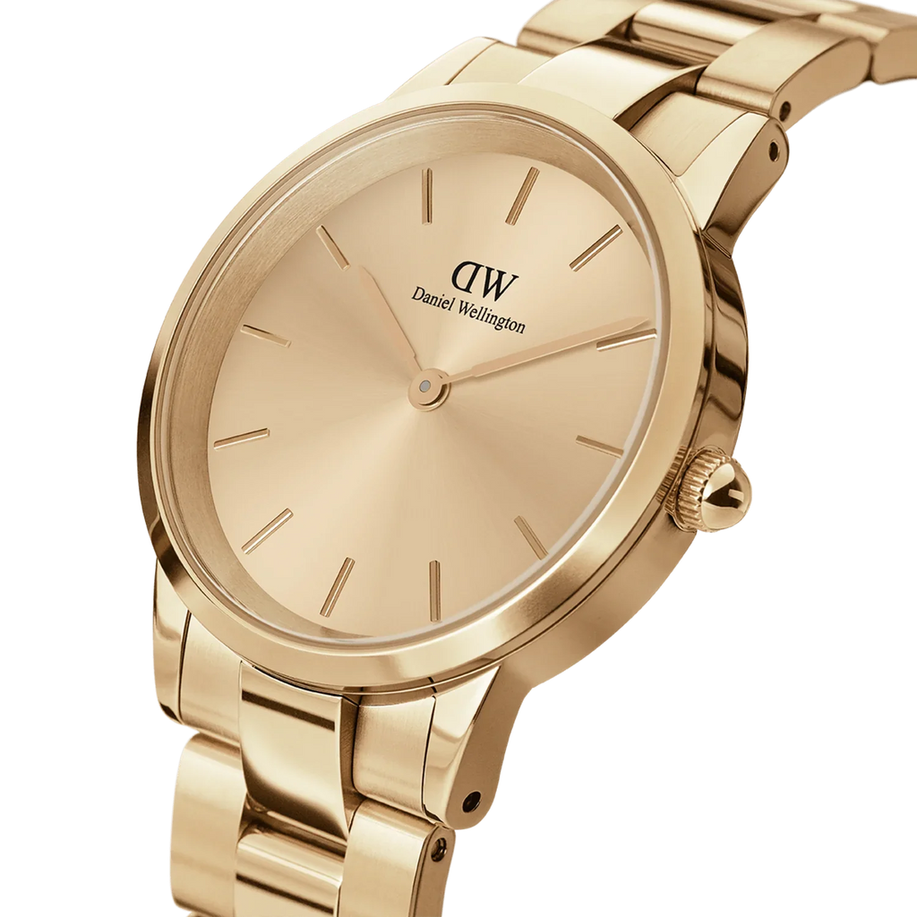 Daniel Wellington Iconic Link Unitone Gold Dial Gold Steel Strap Watch For Women - DW00100403 Buy Now By Daniel Wellington