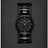 Daniel Wellington Iconic Link Ceramic Black Dial Black Steel Strap Watch For Women - DW00100414 Buy Now By Daniel Wellington