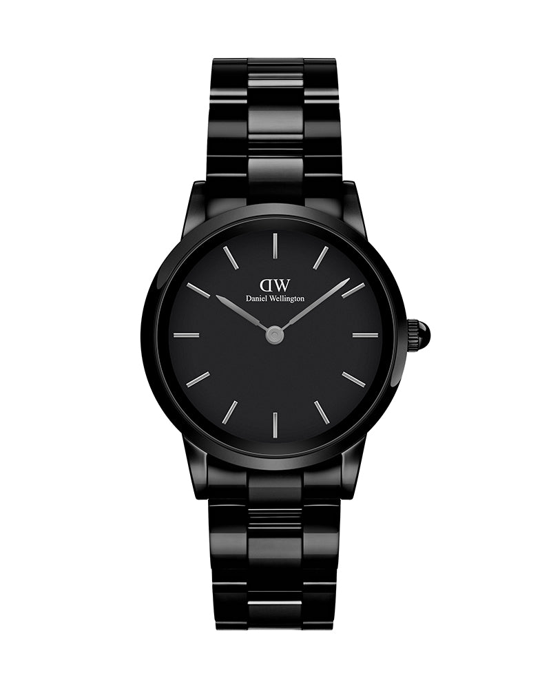 Daniel Wellington Iconic Link Ceramic Black Dial Black Steel Strap Watch For Women - DW00100415 Buy Now By Daniel Wellington