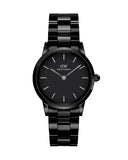 Daniel Wellington Iconic Link Ceramic Black Dial Black Steel Strap Watch For Women - DW00100415 Buy Now By Daniel Wellington
