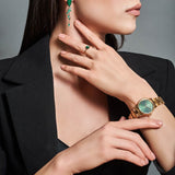 Daniel Wellington Iconic Link Emerald Green Dial Rose Gold Steel Strap Watch For Women - DW00100421 Buy Now By Daniel Wellington