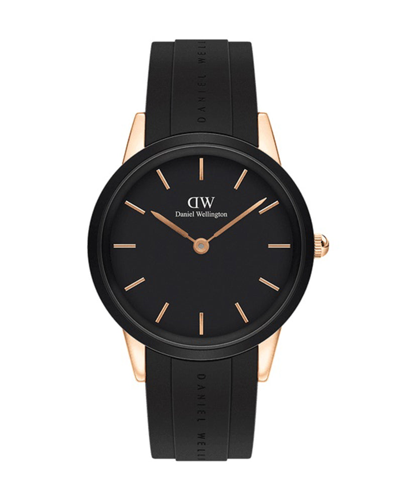Daniel Wellington Iconic Motion Black Dial Black Rubber Strap Watch For Men - DW00100425 Buy Now By Daniel Wellington