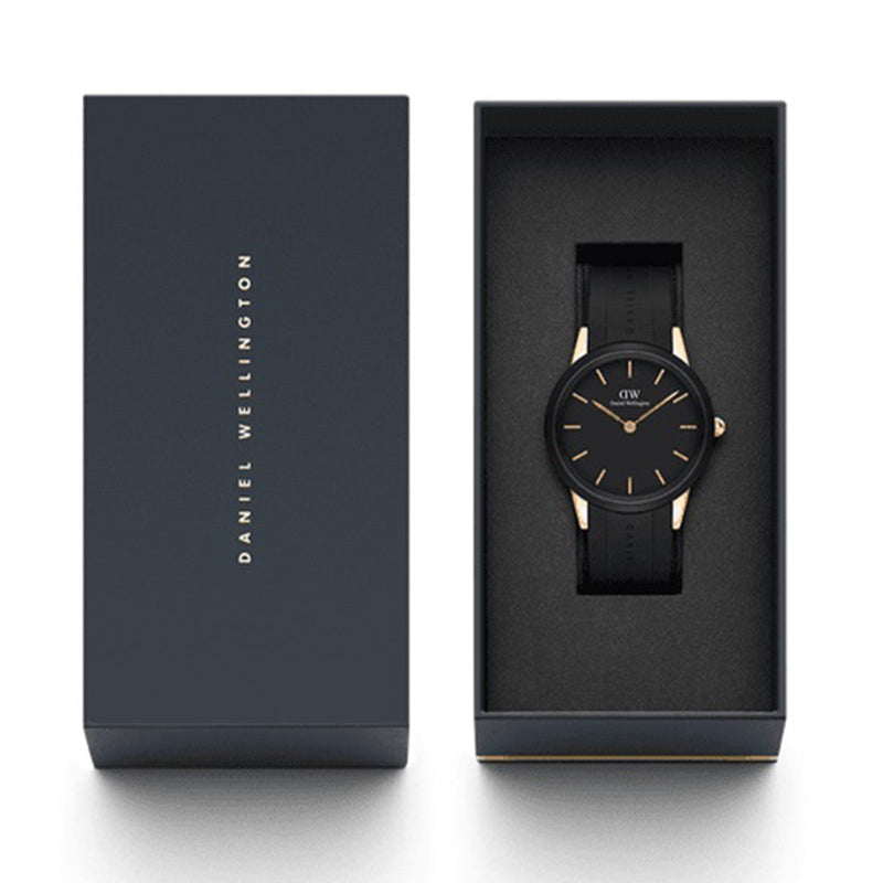 Daniel Wellington Iconic Motion Black Dial Rubber Strap Watch For Women - DW00100426 Buy Now By Daniel Wellington