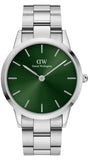 Daniel Wellington Iconic Link Emerald Green Dial Silver Steel Strap Watch For Men - DW00100427 Buy Now By Daniel Wellington