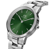 Daniel Wellington Iconic Link Emerald Green Dial Silver Steel Strap Watch For Men - DW00100427 Buy Now By Daniel Wellington