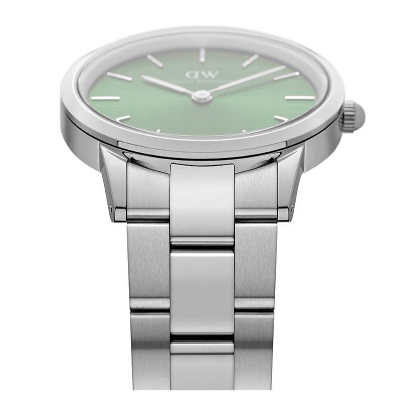 Daniel Wellington Iconic Link Emerald Green Dial Silver Steel Strap Watch For Men - DW00100427 Buy Now By Daniel Wellington