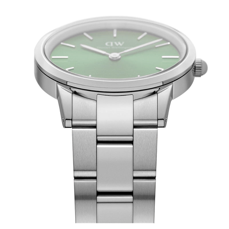 Daniel Wellington Iconic Link Emerald Green Dial Silver Steel Strap Watch For Men - DW00100427 Buy Now By Daniel Wellington