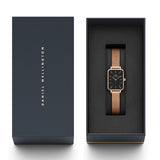 Daniel Wellington Quadro Melrose Black Dial Rose Gold Mesh Bracelet Watch For Women - DW00100432 Buy Now By Daniel Wellington