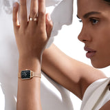 Daniel Wellington Quadro Melrose Black Dial Rose Gold Mesh Bracelet Watch For Women - DW00100432 Buy Now By Daniel Wellington