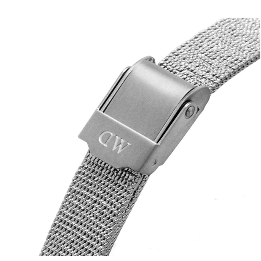 Daniel Wellington Quadro Sterling White Dial Silver Mesh Strap Watch For Women - DW00100438 Buy Now By Daniel Wellington