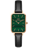 Daniel Wellington Quadro Pressed Sheffield Green Dial Black Leather Strap Watch For Women - DW00100439 Buy Now By Daniel Wellington