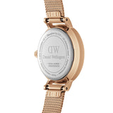 Daniel Wellington Petite Pressed Melrose Black Dial Rose Gold Mesh Strap Watch For Women - DW00100440 Buy Now By Daniel Wellington