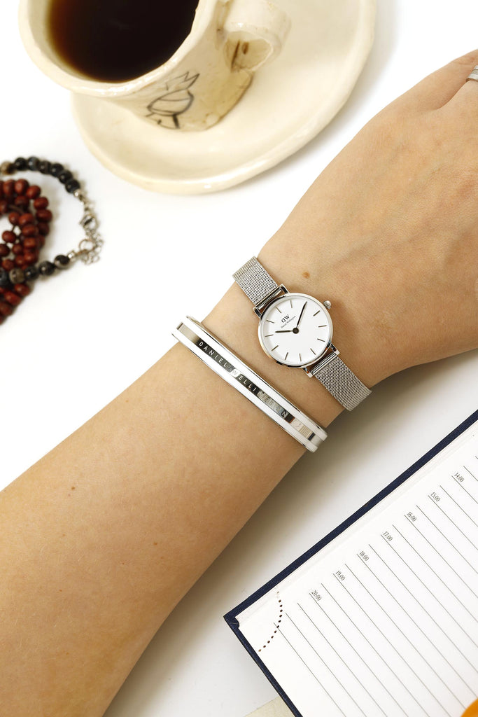 Daniel Wellington Classic Petite Sterling White Dial Silver Mesh Bracelet Watch for Women - DW00100442 Buy Now By Daniel Wellington