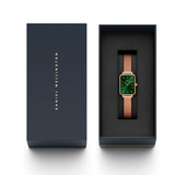 Daniel Wellington Pressed Melrose Emerald Green Rose Gold Mesh Strap Watch For Women - DW00100445 Buy Now By Daniel Wellington