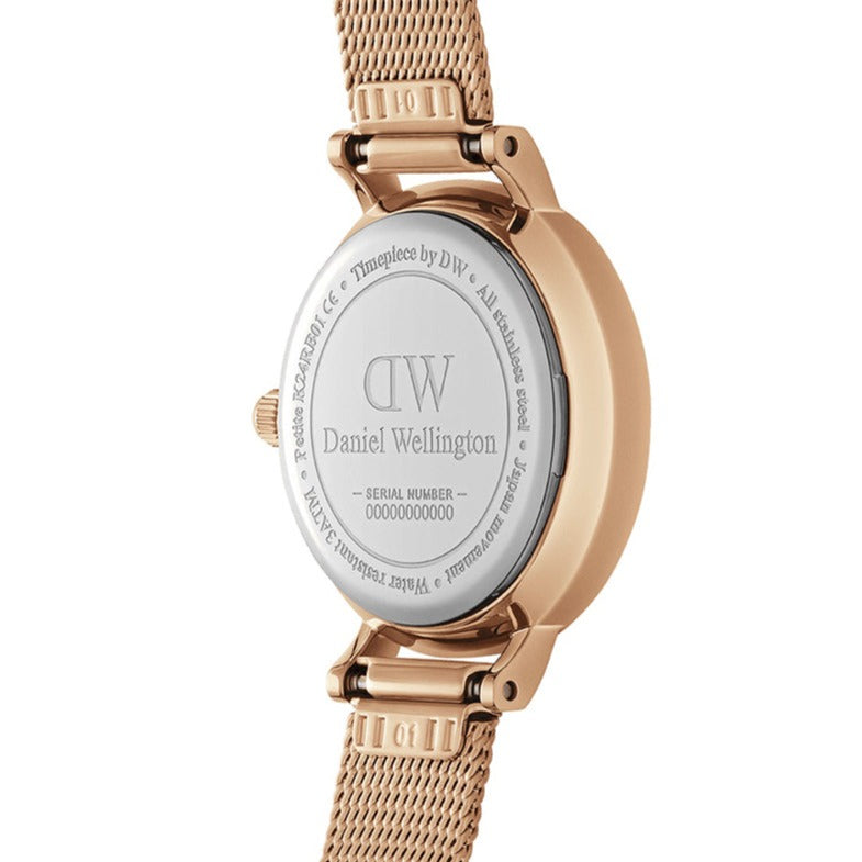 Daniel Wellington Petite Pressed Melrose White Dial Gold Mesh Bracelet Watch For Women - DW00100447 Buy Now By Daniel Wellington