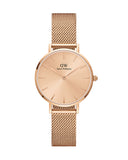Daniel Wellington Petite Rose Gold Dial Rose Gold Mesh Bracelet Watch For Women - DW00100470 Buy Now By Daniel Wellington