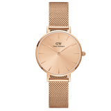 Daniel Wellington Petite Rose Gold Dial Rose Gold Mesh Strap Watch For Women - DW00100472 Buy Now By Daniel Wellington