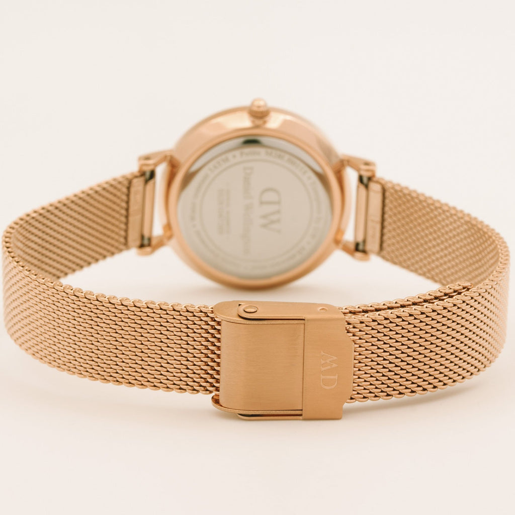 Daniel Wellington Petite Amber Brown Dial Gold Mesh Strap Watch For Women - DW00100476 Buy Now By Daniel Wellington
