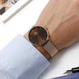 Daniel Wellington Petite Amber Brown Dial Rose Gold Mesh Strap Watch for Women - DW00100478 Buy Now By Daniel Wellington