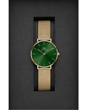 Daniel Wellington Petite Emerald Green Dial Gold Mesh Strap Watch For Women - DW00100480 Buy Now By Daniel Wellington