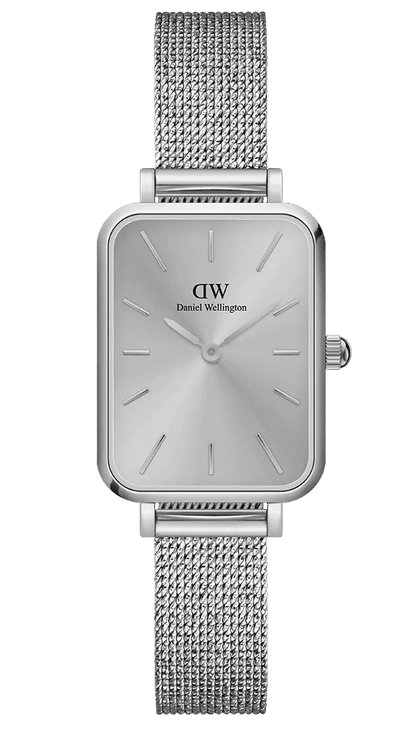 Daniel Wellington Quadro Unitone Silver Dial Silver Mesh Strap Watch For Women - DW00100486 Buy Now By Daniel Wellington