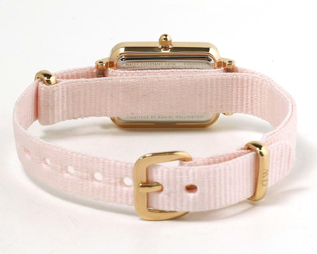 Daniel Wellington Quadro Pressed Mother of Pearl Pink Dial Pink Nylon Strap Watch For Women - DW00100509 Buy Now By Daniel Wellington