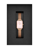 Daniel Wellington Quadro Pressed Melrose Pink Dial Pink Mesh Bracelet Watch For Women - DW00100510 Buy Now By Daniel Wellington
