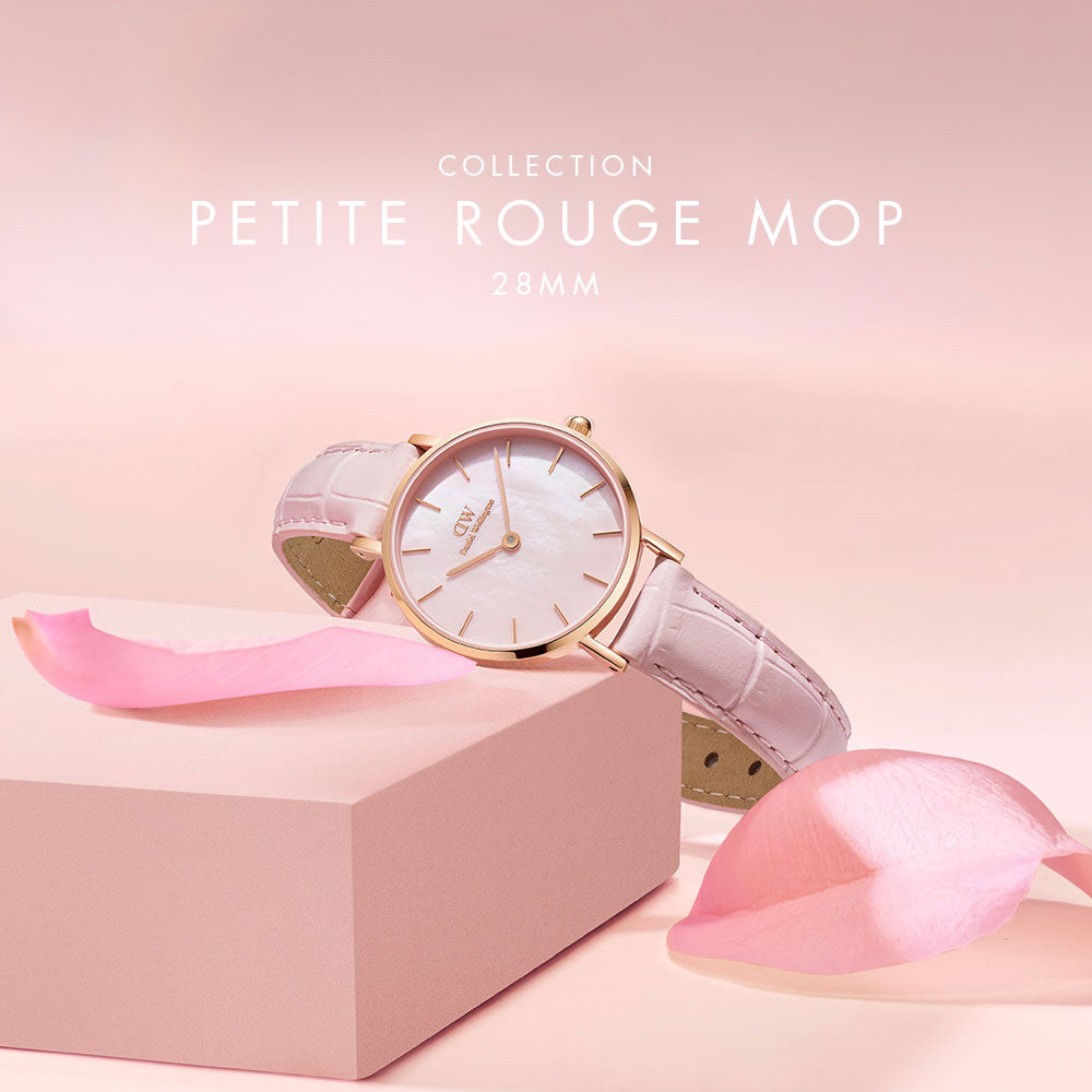 Daniel Wellington Petite Rouge Pink Dial Pink Leather Strap Watch For Women - DW00100511 Buy Now By Daniel Wellington