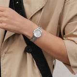 Daniel Wellington Iconic Link Unitone Silver Dial Silver Steel Strap Watch For Women - DW00100402 Buy Now By Daniel Wellington