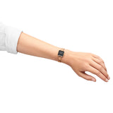 Daniel Wellington Quadro Studio Black Dial Rose Gold Mesh Strap Watch For Women - DW00100518 Buy Now By Daniel Wellington