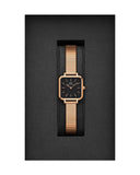 Daniel Wellington Quadro Studio Black Dial Rose Gold Mesh Strap Watch For Women - DW00100518 Buy Now By Daniel Wellington