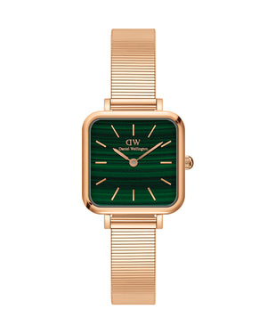 Daniel Wellington Quadro Studio Green Dial Rose Gold Mesh Strap Watch For Women - DW00100520 Buy Now By Daniel Wellington