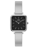 Daniel Wellington Quadro Studio Black Dial Silver Mesh Strap Watch For Women - DW00100522 Buy Now By Daniel Wellington