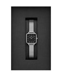 Daniel Wellington Quadro Studio Black Dial Silver Stailess Steel Watch For Women - DW00100522