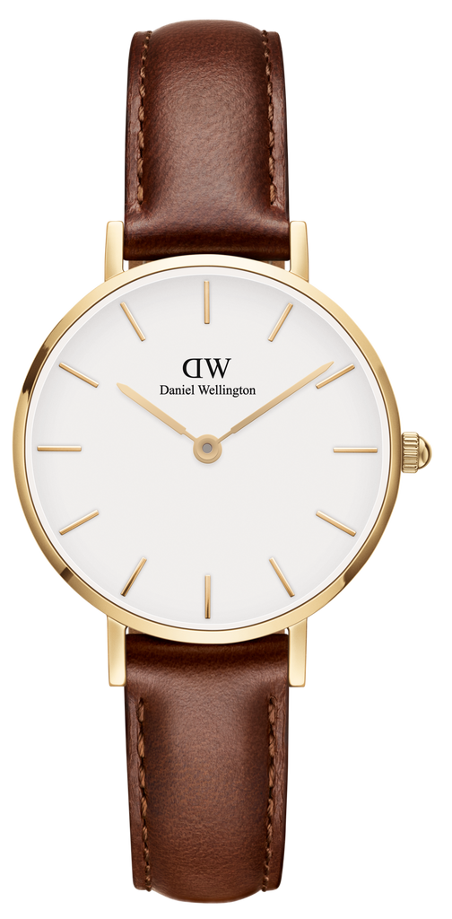 Daniel Wellington Classic Petite St Mawes White Dial Brown Leather Strap Watch For Women - DW00100231 Buy Now By Daniel Wellington