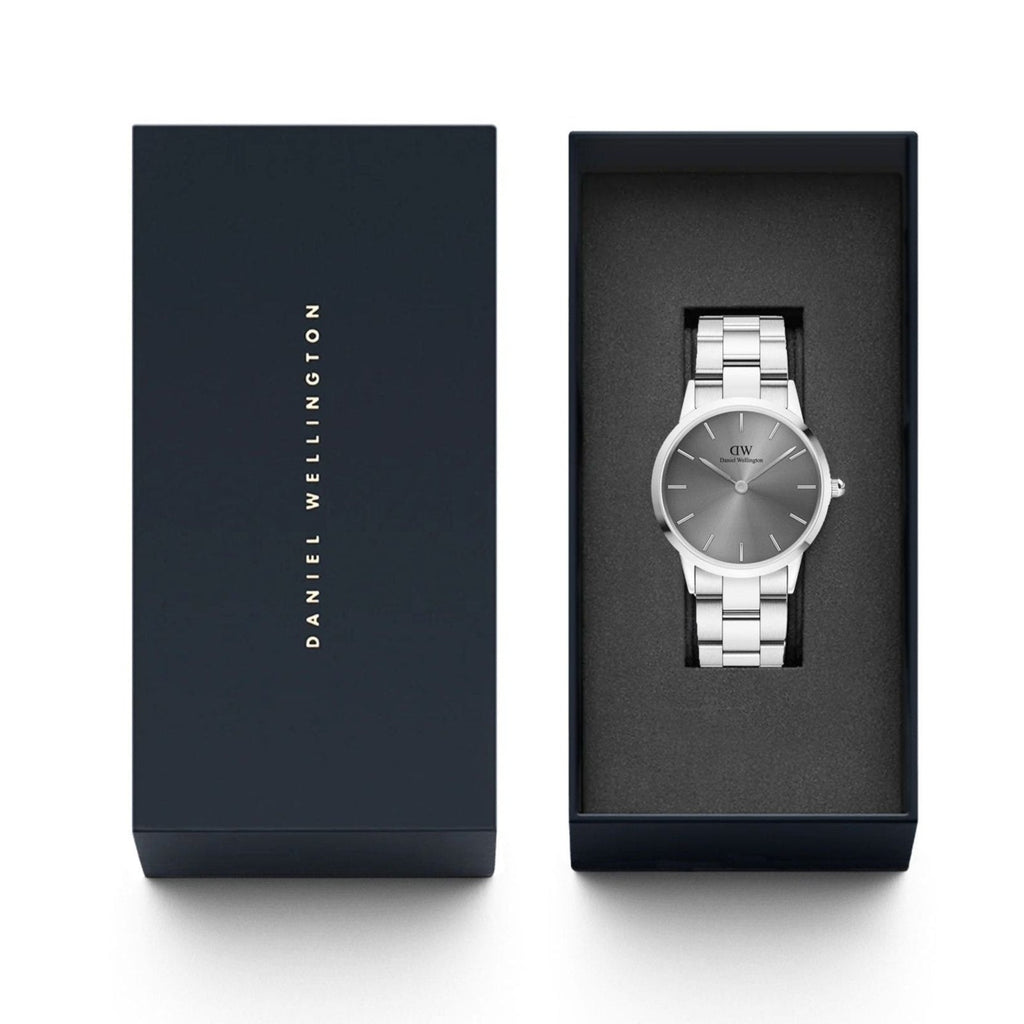 Daniel Wellington Link Grey Dial Silver Steel Strap Watch For Men - DW00100328 Buy Now By Daniel Wellington