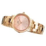 Daniel Wellington Iconic Link Pink Dial Rose Gold Steel Strap Watch For Women - DW00100333 Buy Now By Daniel Wellington