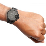 Diesel Mega Chief Chronograph Black Dial Black Steel Strap Watch For Men - DZ4355 Buy Now By Diesel